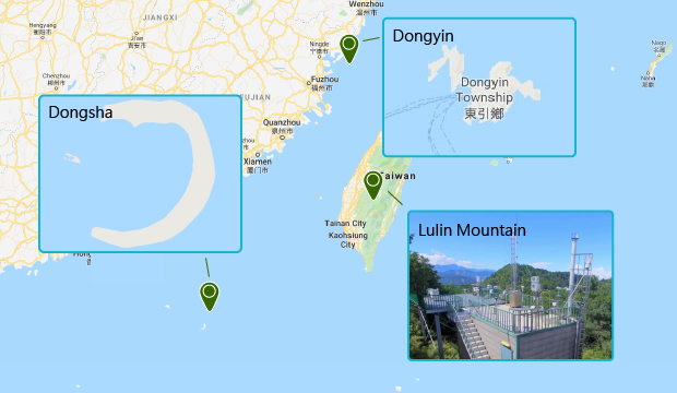 Location of background stations