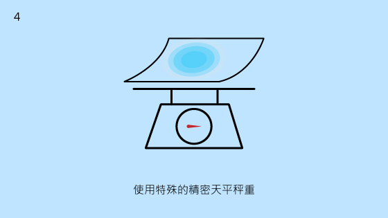4.使用特殊的精密天平秤重